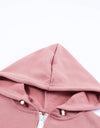 Girls Zip-Up Drawstring Hooded Jacket with Pockets