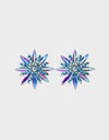 Flower Shape Rhinestone Alloy Stud Earrings