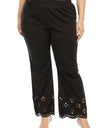 Plus Size Openwork Detail Pants