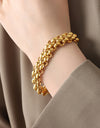 Gold-Plated Toggle Clasp Bracelet