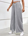 Plus Size Elastic Waist Wide Leg Pants