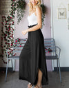 Heimish Full Size Frill Slit High Waist Wide Leg Pants