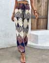 Printed Smocked High Waist Pants