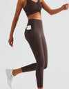 Wide Waistband Sports Leggings with Pockets