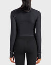 Mock Neck Half Zip Long Sleeve Sport Top