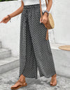 Tied Printed Wide Leg Pants