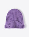 Distressed Rib-Knit Beanie