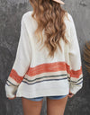 Woven Right Color Block Open Front Drop Shoulder Cardigan