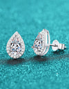 Moissanite Teardrop Stud Earrings