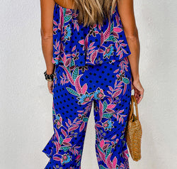 Printed Tube Jumpsuit