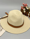 Wide Brim Paper Braided Hat