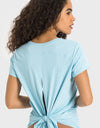 Tie Back Short Sleeve Sports Tee