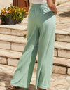 Texture Tied Wide Leg Pants