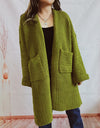 Open Front Long Sleeve Cardigan with Pockets