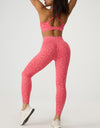 Leopard Crisscross Top and Leggings Active Set