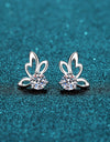 1 Carat Moissanite Butterfly Shape Earrings