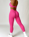 Ruched Halter Neck Bra and Pocketed Leggings Active Set