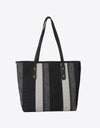 Striped Straw Tote Bag