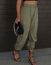 High Waist Drawstring Pants with Pockets