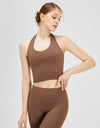 Backless Halter Neck Active Tank