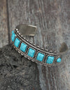 Alloy Inlaid Natural Stone Bracelet