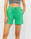 Blumin Apparel Too Good Full Size Ribbed Shorts in Green