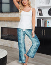 Lace Trim Cami and Snakeskin Pants Lounge Set