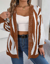 Open Front Animal Print Cardigan