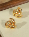 18K Gold-Plated Geometric Stud Earrings