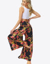 Floral Tie-Waist Tiered Culottes