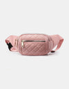 Zenana Quilted Multi Pocket Waist Belt Bag