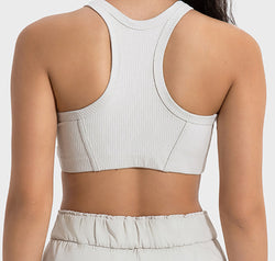 Wide Strap Cropped Sport Tank