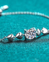 1 Carat Moissanite Heart Bracelet