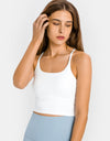 Crisscross Back Scoop Neck Sports Cami