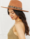 Fame In The Wild Leopard Detail Fedora Hat