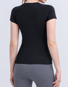 Round Neck Short Sleeve Active Top