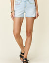 Judy Blue Full Size Contrast Stitching Denim Shorts with Pockets