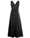 Slit Surplice Tie Waist Sleeveless Dress