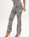 Zebra Print Straight Leg Pants