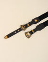 Double Buckle PU Leather Belt