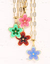 Flower Pendant Stainless Steel Necklace