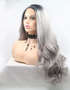 13*3" Lace Front Wigs Synthetic Long Wavy 24" 130% Density