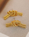 18K Gold Plated Twisted Earrings