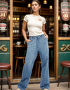 Drawstring Straight Jeans with Pockets