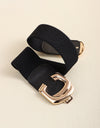 Zinc Alloy Buckle Elastic Wide Belt