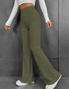 Ribbed High Waist Bootcut Pants