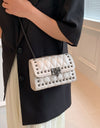 Studded PU Leather Crossbody Bag