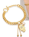 Hamsa Hand Chunky Chain Bracelet