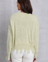 Lip Fringe Round Neck Sweater