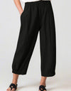 Full Size Elastic Waist Cropped Pants